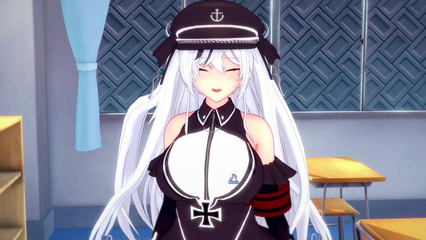 Аниме девчонка красивыми большими сисечками трахает член парня