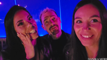 Интенсивный и страстный секс поздно ночью с двумя брюнетками